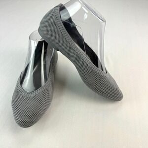 Allbirds Womens Tree Breezer Point Knit Flats Sz 6 Gray Slip On Ballet Washable